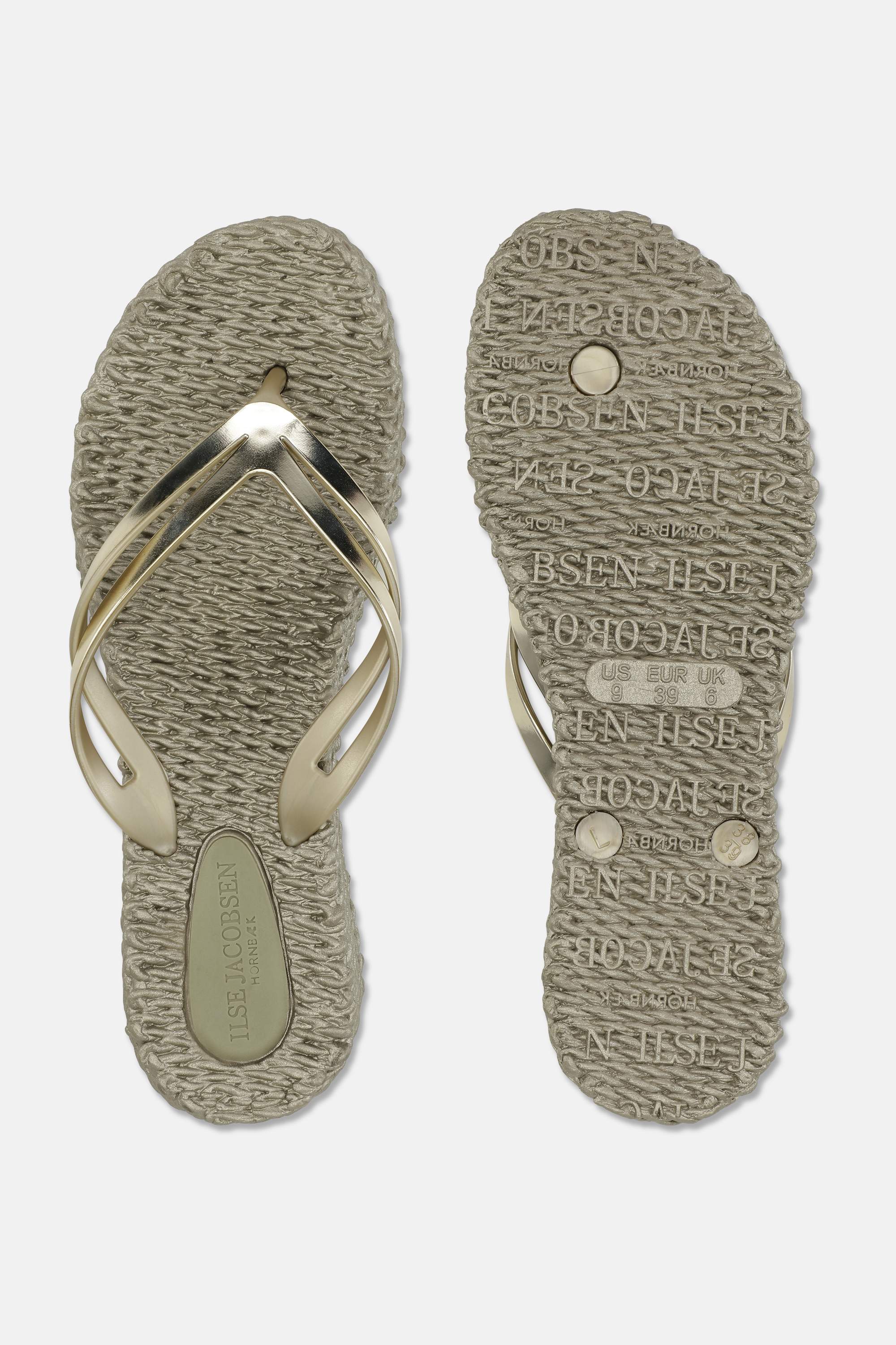 Platform Klipklapper Metallic - Platin